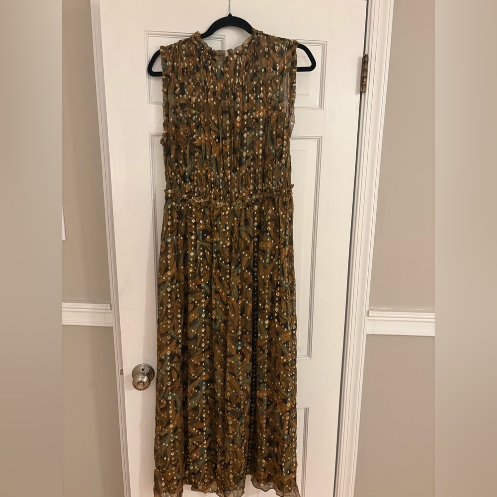 Ulla Johnson Kasia Paisley Silk-Blend Midi-Dress - Picture 2 of 12